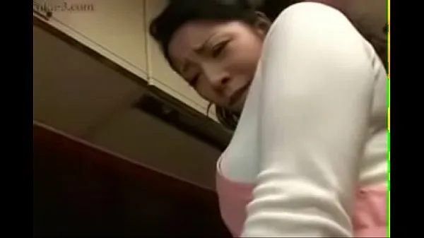 Show Japanese Wife and Young Boy in Kitchen Fun fresh Movies