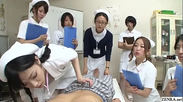 Tunjukkan JAV nurses CFNM handjob blowjob demonstration Subtitled Filem baharu