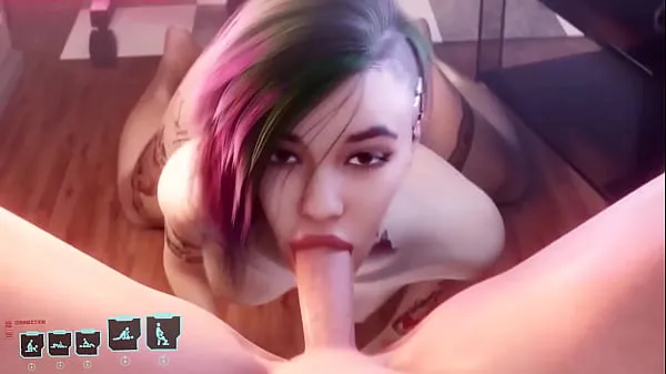 Tampilkan Cyberpunk 2077 Sex - Judy Alvarez does deepthroat Blowjob. GamePlay XMod's Sucks Video Film baru