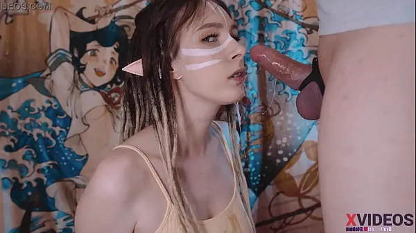 Tampilkan Cute girl elf in dreadlocks sucking my cock juicy! Drooling deep blowjob ! Deep throat my beautiful girlfriend Film baru