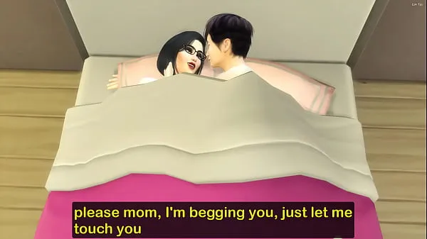 Toon Japanese Step-mom and virgin step-son share the same bed at the hotel room on a business trip nieuwe films