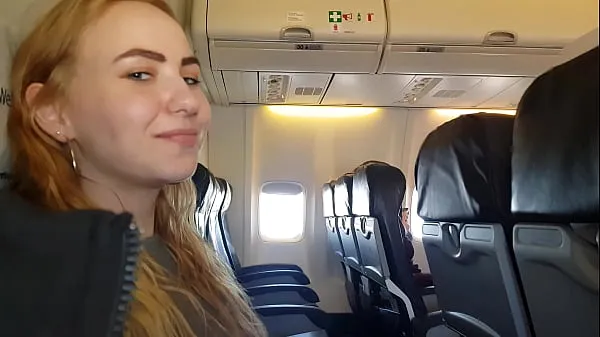Show Real public whore blue eyes in airplane fresh Movies