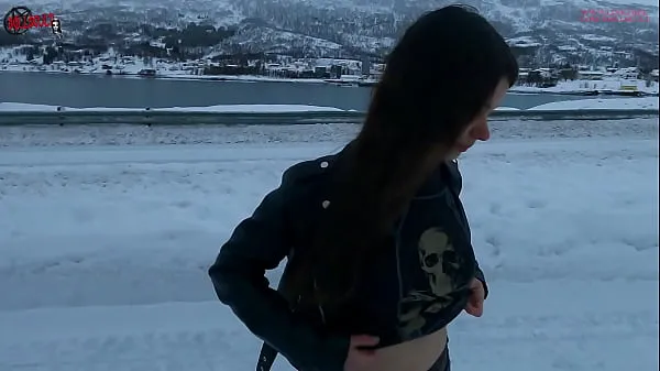 Show Sex with cum on tits and flashing outdoor in Tromso, Norway fresh Movies