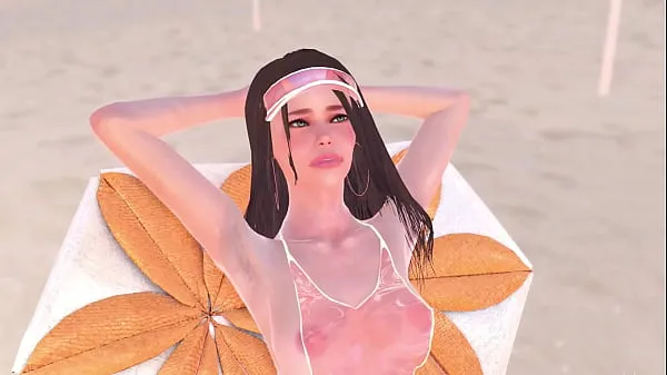 Show Animation naked girl was sunbathing near the pool, it made the futa girl very horny and they had sex - 3d futanari porn fresh Movies