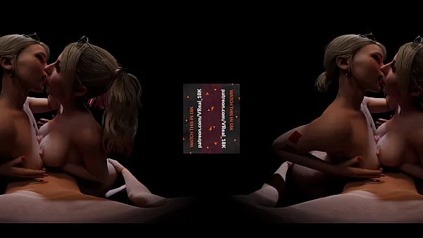 Tunjukkan VReal 18K Double Titfuck with Cum Dirty Tongue Kiss - CGI, 3D, threesome, FFM, Featuring Harley Quinn and Alexa Filem baharu