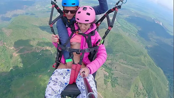Show Wet Pussy SQUIRTING IN THE SKY 2200m High In The Clouds while PARAGLIDING fresh Movies