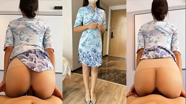Hiển thị The "domestic" stewardess, who is usually cold and cold, went to have sex with her boyfriend on her back, sitting on the cock, twisting crazily and climaxing loudly Phim mới