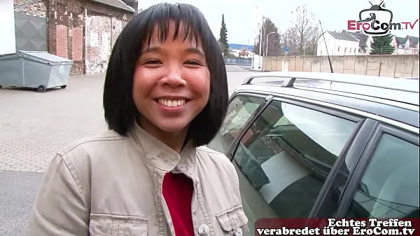 Εμφάνιση German Asian young woman next door approached on the street for orgasm casting φρέσκων ταινιών