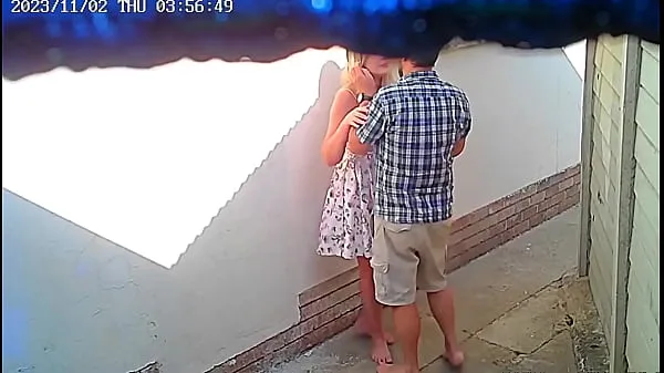 Show Cctv camera caught couple fucking outside public restaurant fresh Movies