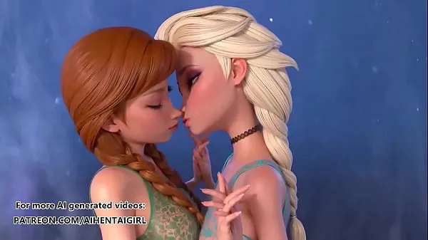 Prikaži Frozen Ana and Elsa cosplay | Uncensored Hentai AI generated svežih filmov