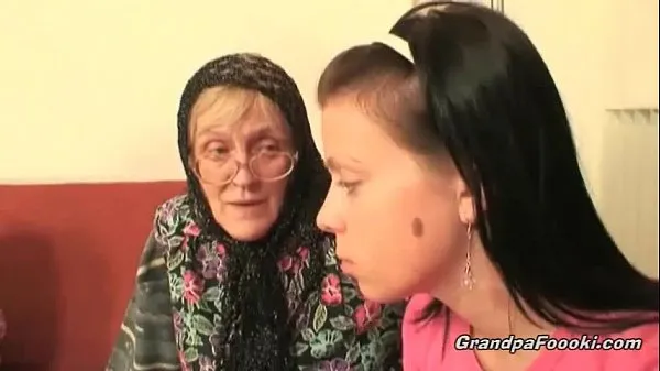 Show Hot babe helps granny to sucks a cock fresh Movies