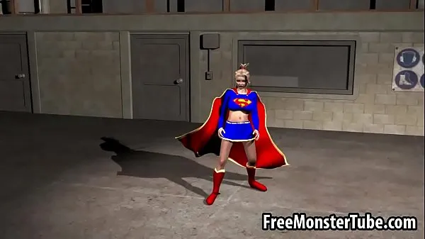 Prikaži Foxy 3D cartoon Supergirl riding a rock hard cock svežih filmov
